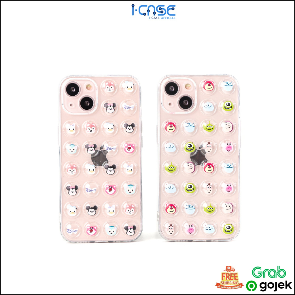 Clear Softcase Cartoon Bubbles Full Lenscover for iPhone 7 8 PLUS XR X XS 11 12 Pro Max / 13 Pro Max / 14 Pro Max