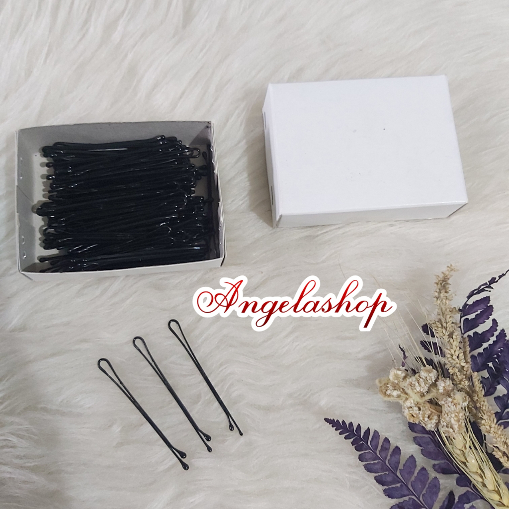 Jepit Rambut Pentul/ Hair pin lidi / Kep lidi hitam Qualitas 555