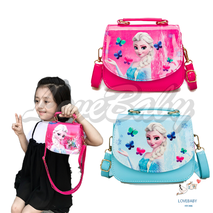 [1KG 5PCS] LBS Tas Selempang Bahu Anak Motif Kartun Princess Sofia Frozen Lucu Impor