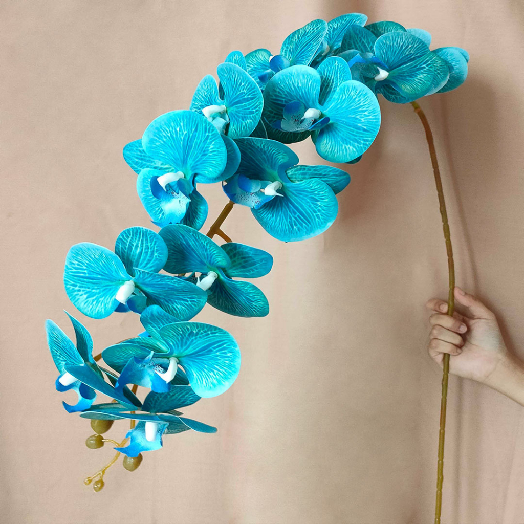 Jumbo 15Kuntum Real Touch Large Orchid Bunga Anggrek Latax Premium Artificial Flower Anggrek Palsu Artificial Dekorasi Wedding Decoration Bunga Plastik Bunga Palsu