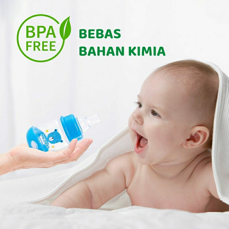 Zippy Botol Bayi Newborn 75ml | 60ml Peristaltic Slim Neck 0-3 Bulan BPA Free Soft &amp; Elastic