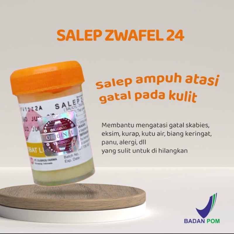 Salep Gatal Zwafel 24 Original 100% Obat Saleb Gatal Panu Kadas Kurap Kutu Air