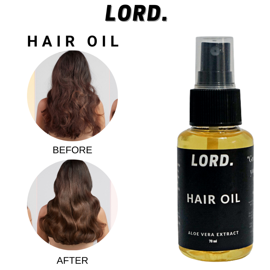 Lord Hair Oil Pelindung Rambut Treatment Wanita Pria 60 ML