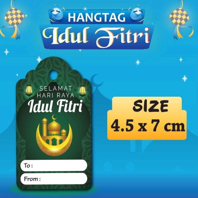 Hang Tag Idil Fitri Lebaran Lengkap Dengan Rantai Biji Lada