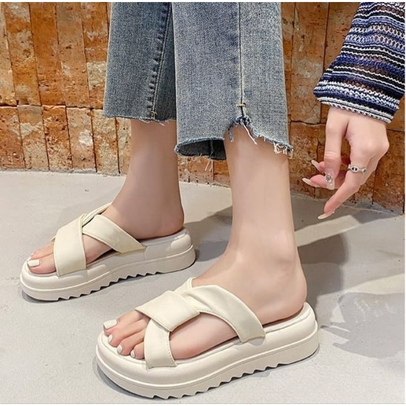 MYSTYLE Diana Korea Design Sandal Flat Fashion Wanita Import