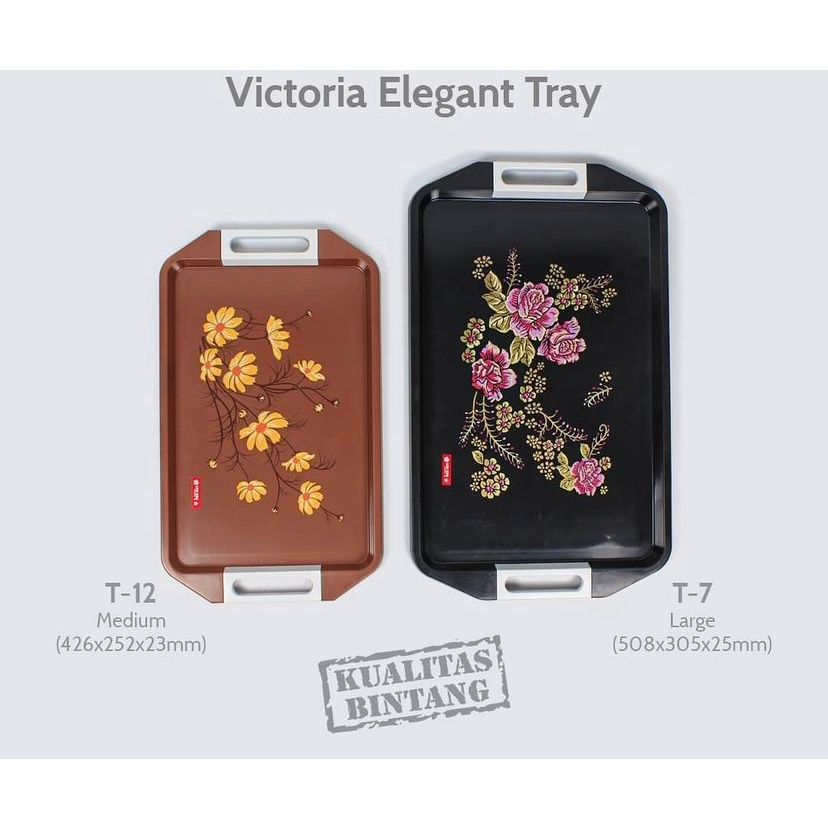 ( BISA COD ) PROMO Lion Star Victoria Elegant Tray / Nampan Plastik / Nampan Gelas Tatakan Tirisan Cangkir Buah-Baki Tempat Makanan / Nampan Penyaji / Tempat Penyimpanan Gelas / Baki