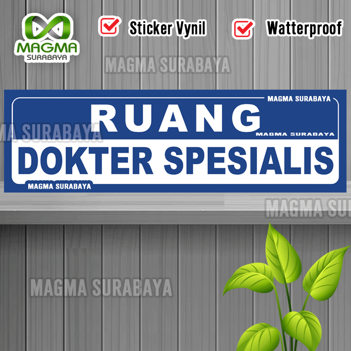 

Stiker Ruang Dokter Spesialis - Rumah Sakit - Poli Klinik - Dokter Praktek Magma Surabaya