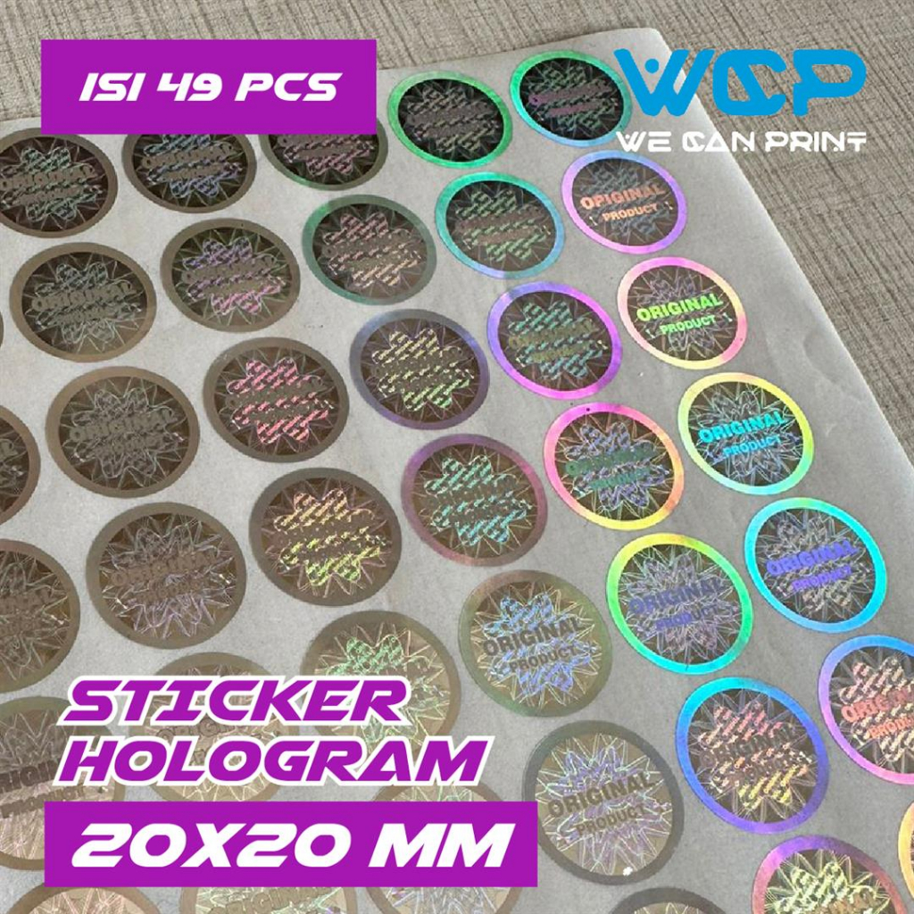 

STIKER HOLOGRAM ORIGINAL PRODUCT BULAT 2 CM x 2 CM STICKER SEGEL