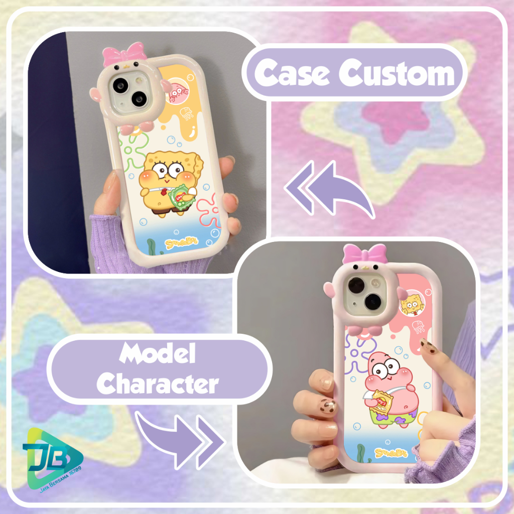 CUSTOM SOFTCASE PITACU FRAME KARAKTER CUSTOM SPONGEBOB FOR REALME C1 C2 5 5I 5S C3 9I C11 C20 C30 C31 C33 C21 C21Y C25Y C15 C12 C25 C35 NARZO 50I 50A PRIME JB8414