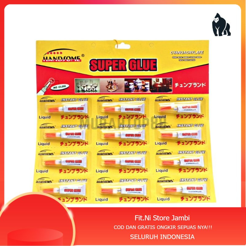 

Lem Cair Korea Handsome Tube Renceng 3 gr / Lem Instant Super Power Glue Tetes Serbaguna TERMURAH