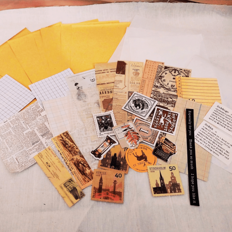 

[READY STOCK] JOURNAL KIT MURAH 50 PCS Bujo Kit Journal Kit Vintage Decor