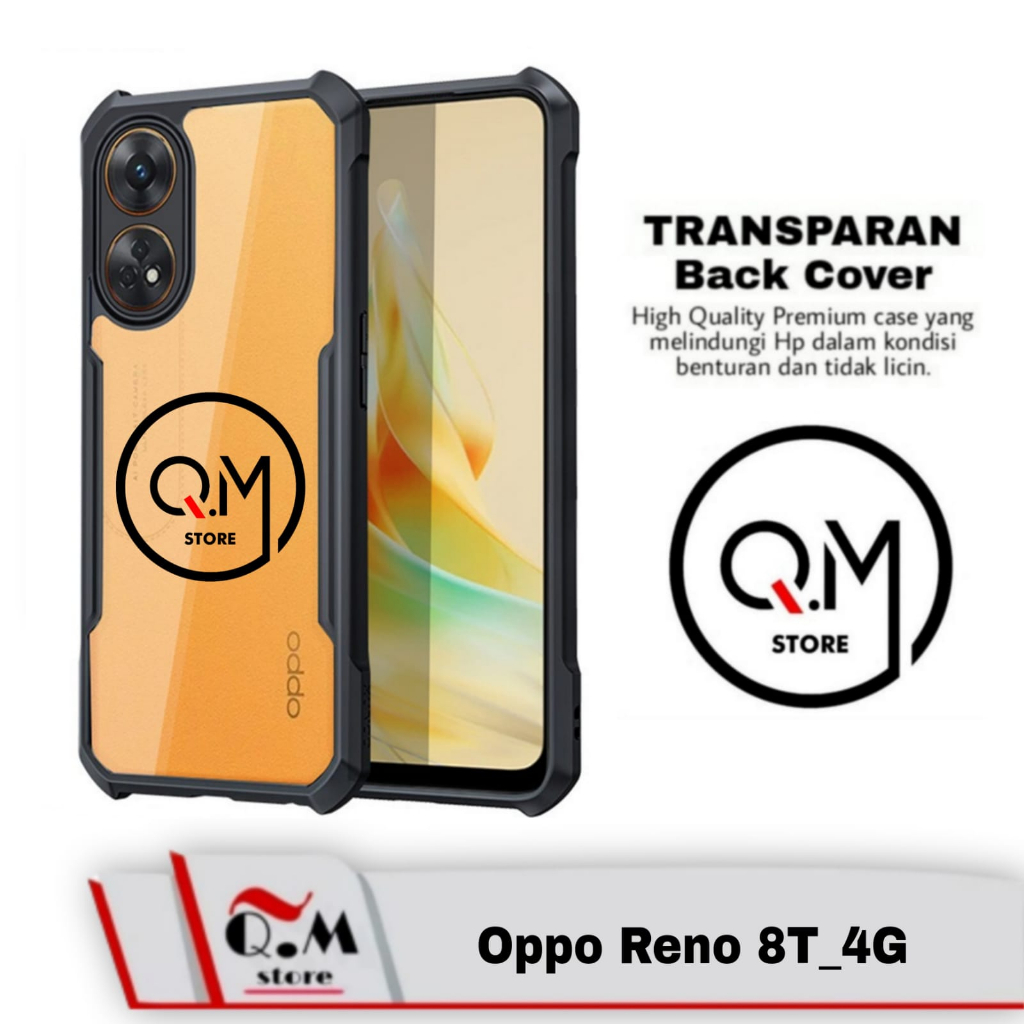 Case Oppo Reno 8T 4G Softcase Transparan Armor Acrilik Pelindung Back Cover