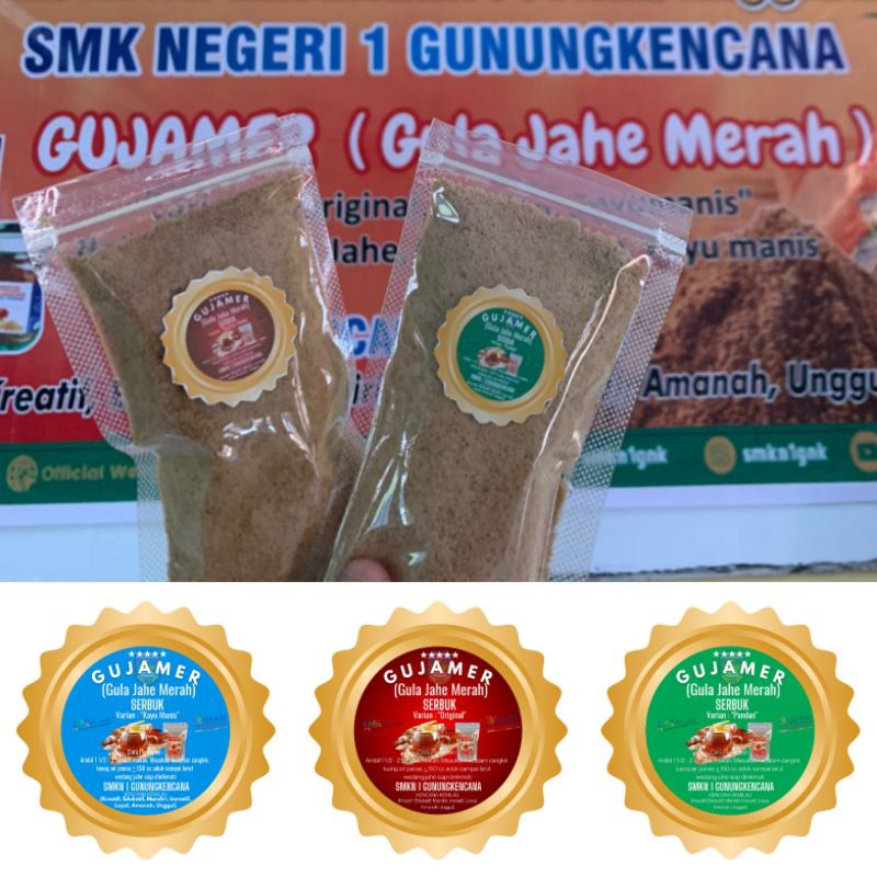 

Minuman Tradisional Serbuk Gujamer (Gula Jahe Merah)