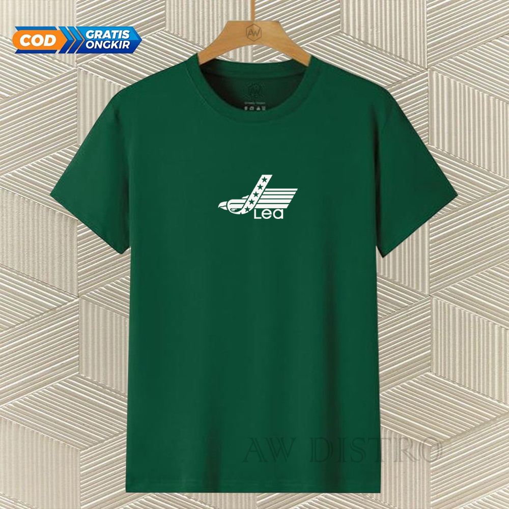 COD Baju Kaos Distro L3a Text Putih Premium Quality Lengan Pendek