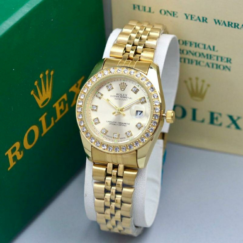 Jam Tangan Wanita Rolex Datejust Super Mewah - Jam Tangan Rolex - Jam tangan Wanita - Rolex - Gold