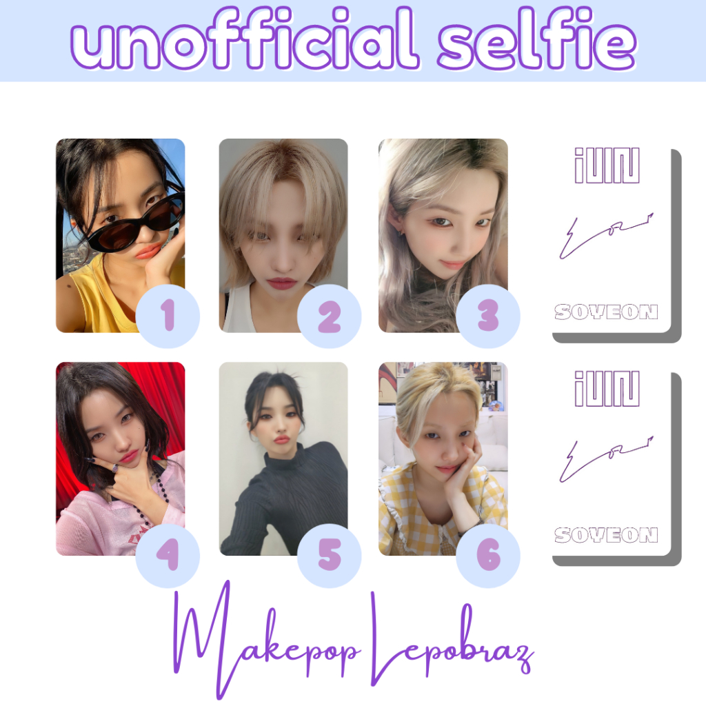 [MIN. 3 PC] G-IDLE GIDLE UNOFFICIAL SELFIE - GIRLFRIENDABLE MINNIE MIYEON SHUHUA SOYEON YUQI