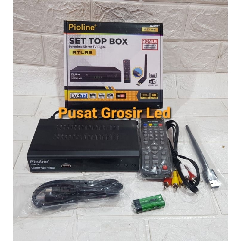 STB PIOLINE / SET TOP BOX PIOLINE Lengkap Dengan DONGLE dan Kabel HDMI