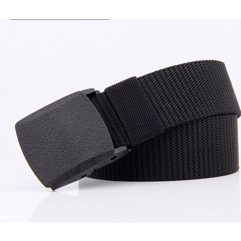 Ikat Pinggang Pria Canvas Tactical Military Belt Sabuk Pria Anti Metal