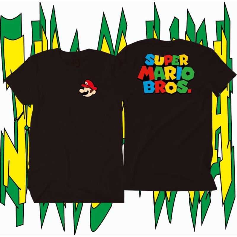 JEBER KAOS SUPER MARIO BROS / BAJU LOGO MARIO BROS
