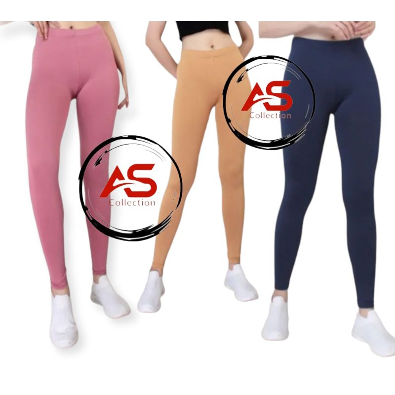 3pcs legging panjang polos/celana dalam wanita/legging panjang olahraga/senam lari gym fitness