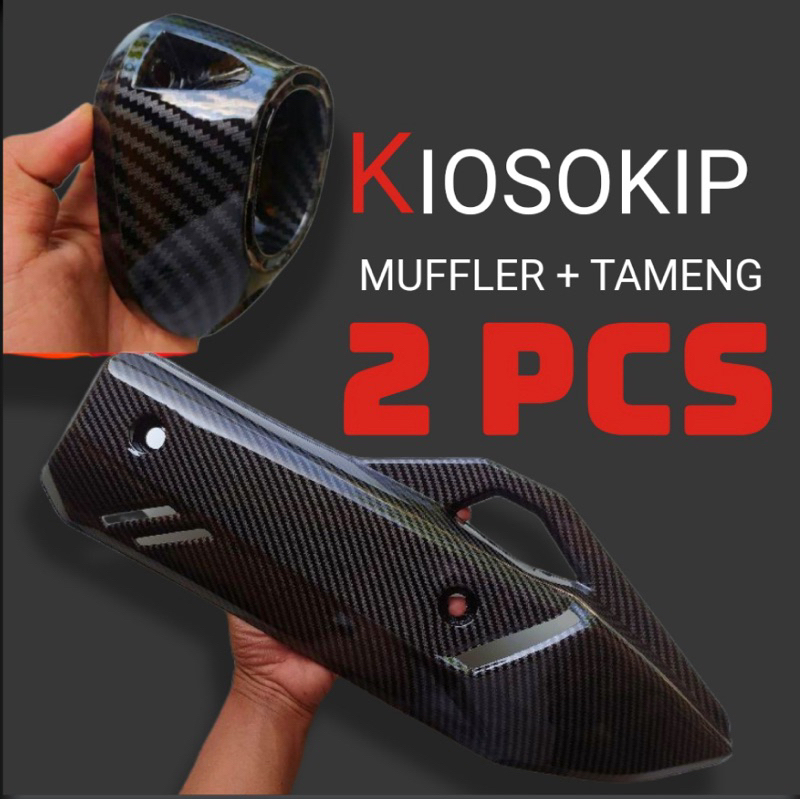 tutup moncong knalpot PCX 160 Vario 160 carbon / corong knalpot PCX bahan original Honda