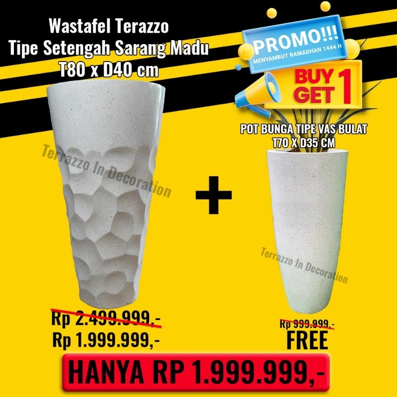 WASTAFEL CUCI TANGAN TERASO MARMER / WASTAFEL TERAZZO KERAMIK MARMER