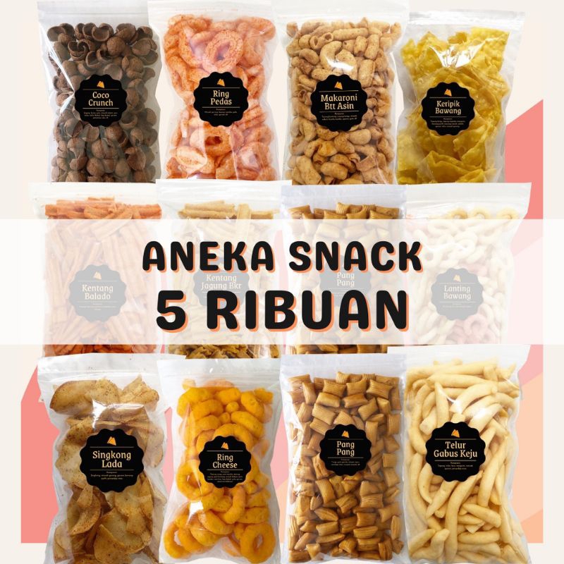 

(Gogo Kitchen) ANEKA SNACK SERBA RP. 5000/CEMILAN. CAMILAN RP. 5000 BEBAS PILIH RASA