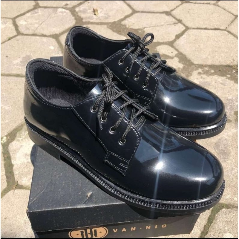 Sepatu PDH Pendek 01 TNI Dinas TNI AD AU AL PRIA FORMAL  POLRI Sepatu PDH SECURITY SATPAM DINAS HARIAN KULIT KILAP