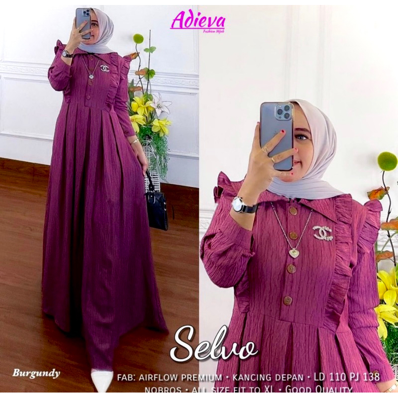 SELVO DRESS MAXY CRINGKEL AIRFLOW POLOS BUKAN EMBOS
