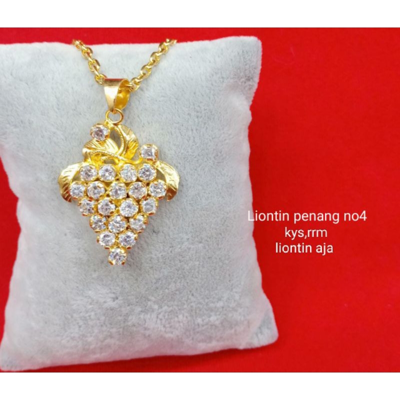 Kalung replika emas model anggur bermata,bisa beli terpisah,mewah,cantik,persis seperti emas asli