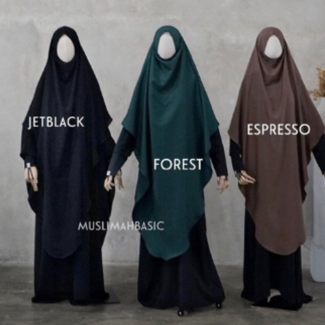 NEW Zalina FK Jetblack L Muslimahbasic