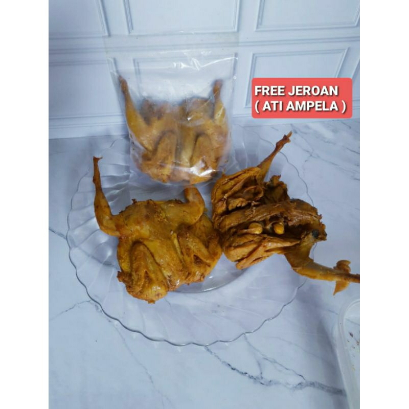 BURUNG PUYUH UNGKEP BUMBU KUNING BONUS JEROAN ( Ati Ampela )