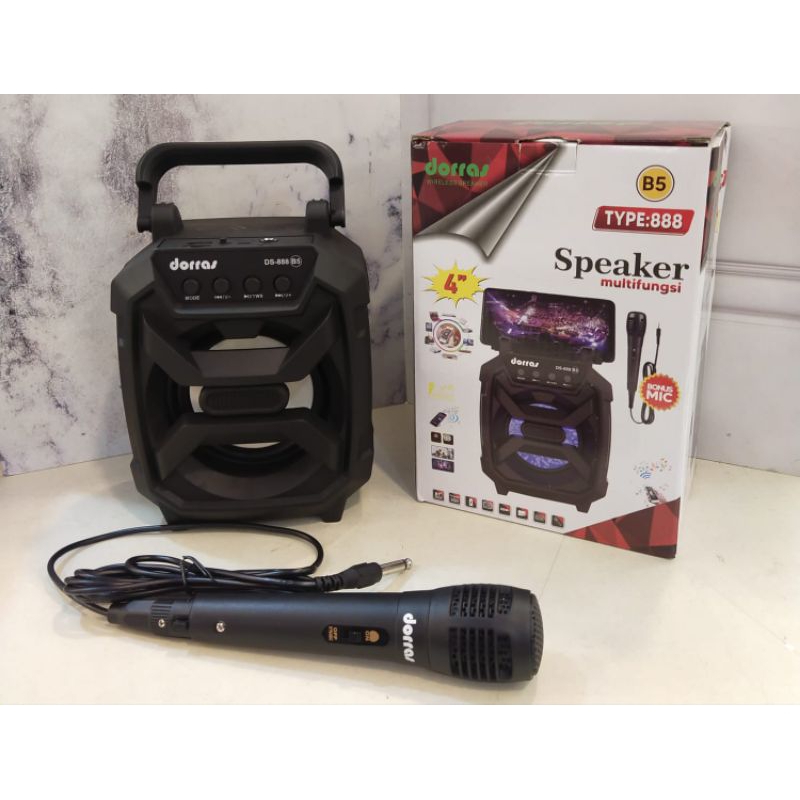 SPEAKER PORTABLE DORRAS WIRELESS 4" TYPE 8888//SPEAKER BLUETOOTH