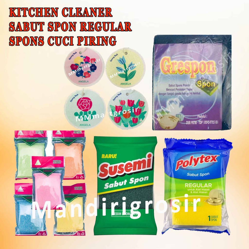 SPONS CUCI PIRING * SABUT SPONS * KITCHEN CLEANER * EASY TO CLEAN