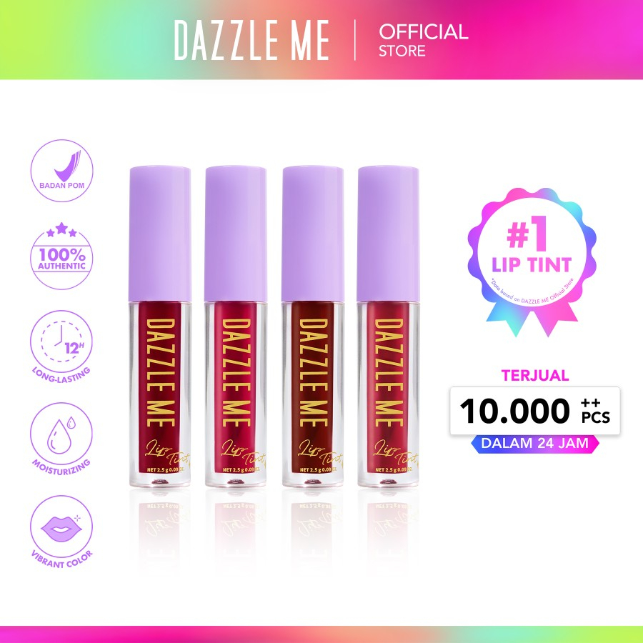 DAZZLE ME Ink Licious Lip Tint - Liptin Tahan Air dan Anti Transfer