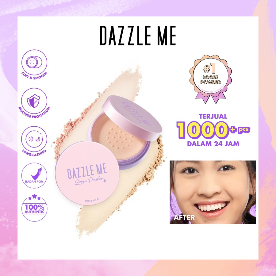 DAZZLE ME Always Setting Loose Powder Bedak Tabur Long Lasting