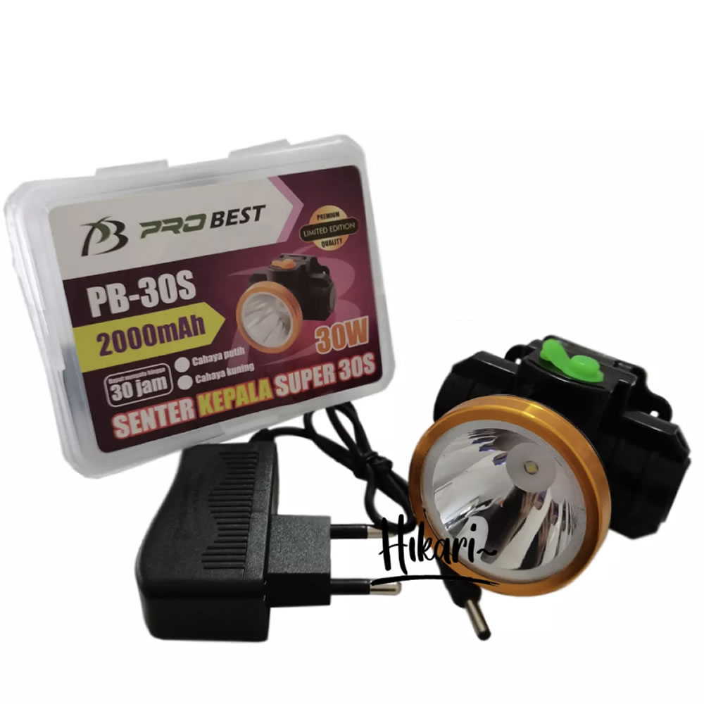 Senter Kepala Probest 30 Watt PB-30S Cahaya Putih / Kuning