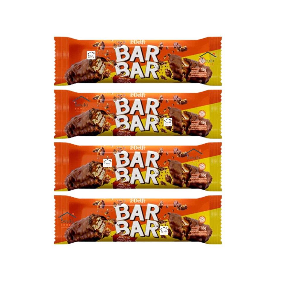 

4PCS Delfi Bar Bar Wafer Cokelat Salut Cokelat Nikmat