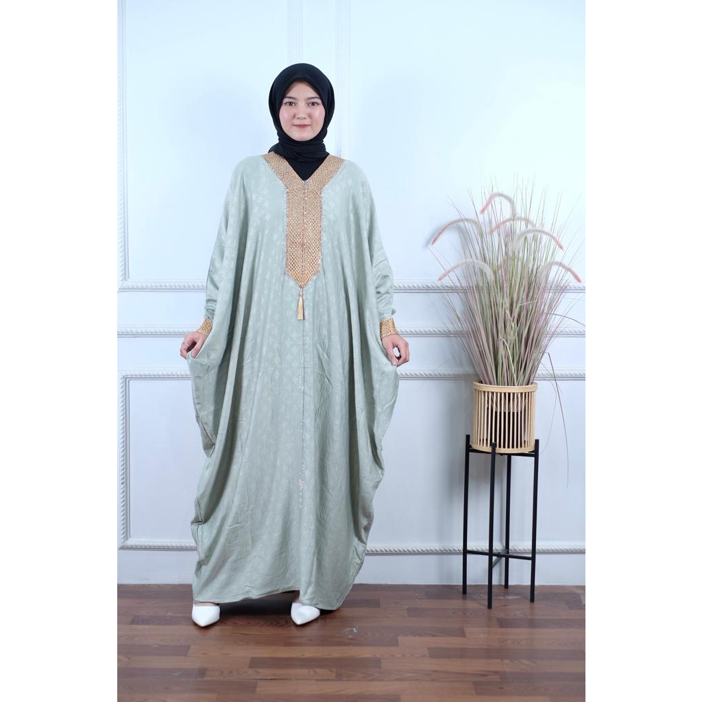 Kaftan Lebaran Mewah  Jumbo 2023 - Kaftan Premium  01 - Dress Muslim Wanita