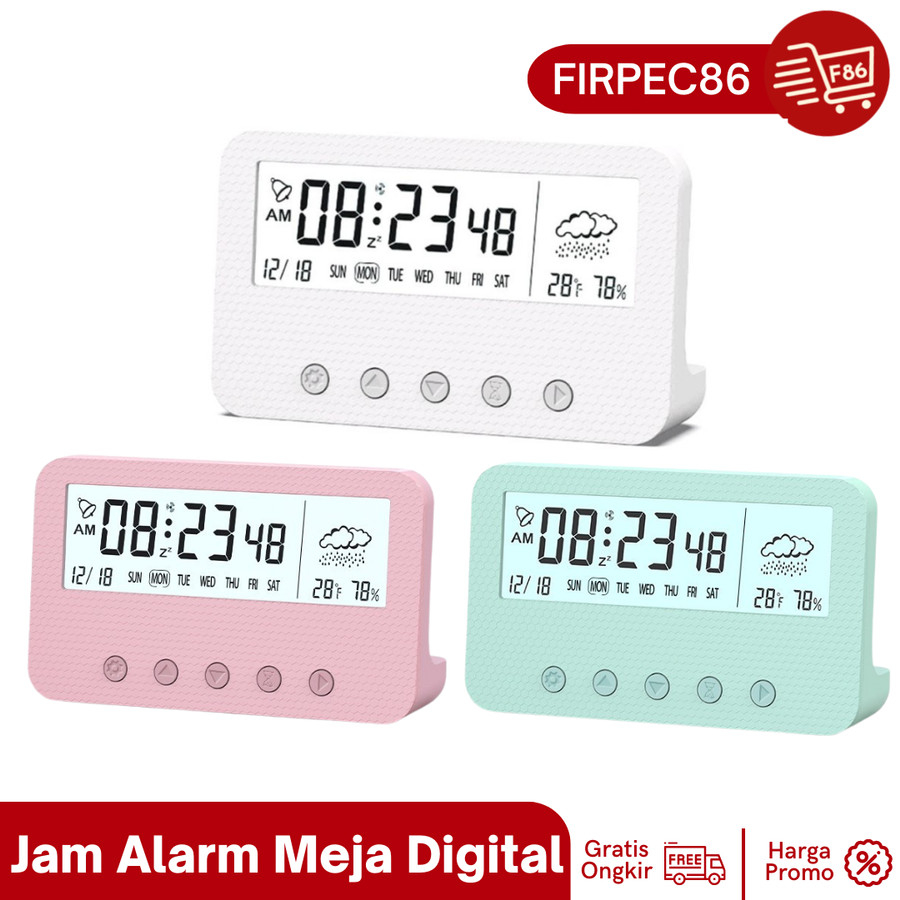 JAM MEJA LED DIGITAL MULTIFUNTION SMART ALARM CLOCK