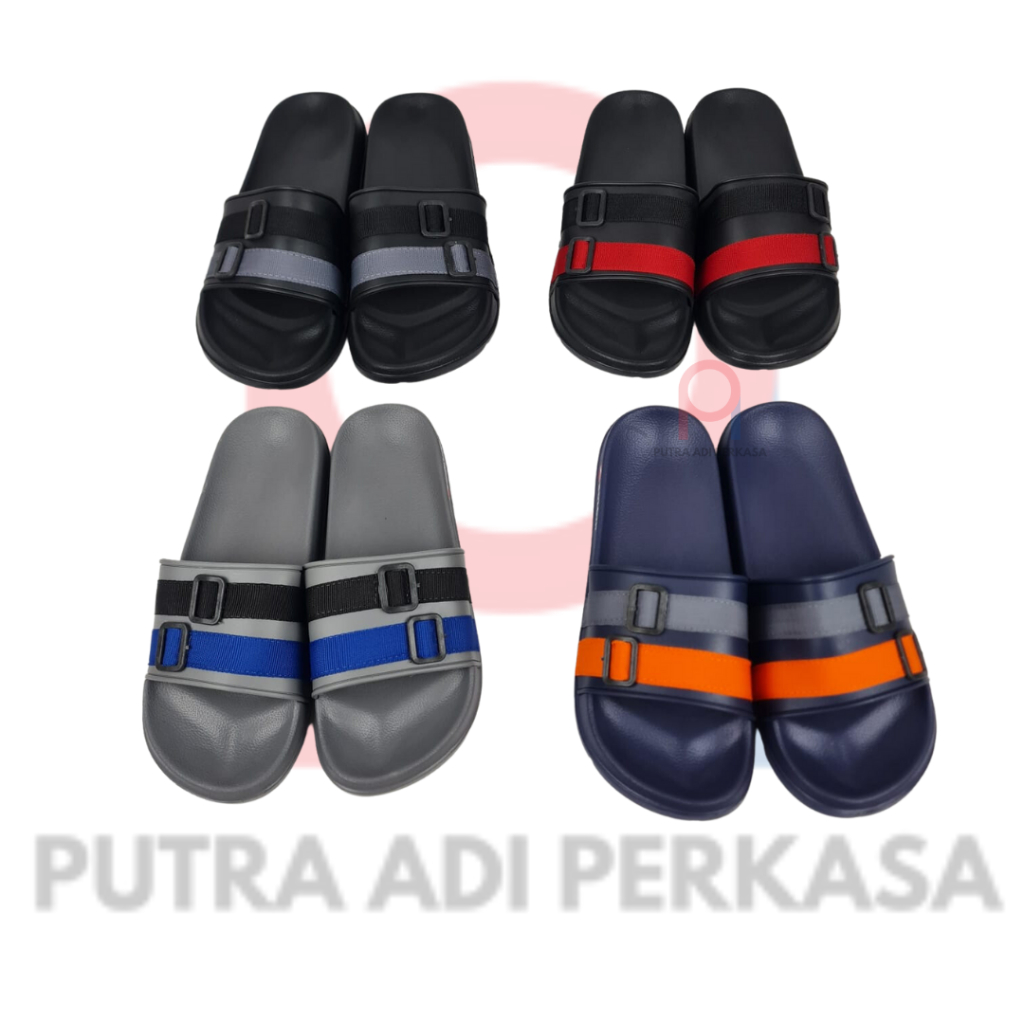 Sandal Selop Slide Pria Ringan Nyaman Model Gesper