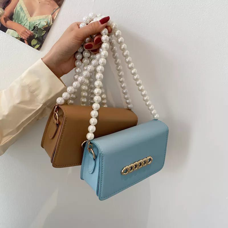 Tas selempang wanita tali mutiara terbaru 2022 Tas import wanita sangat cantik