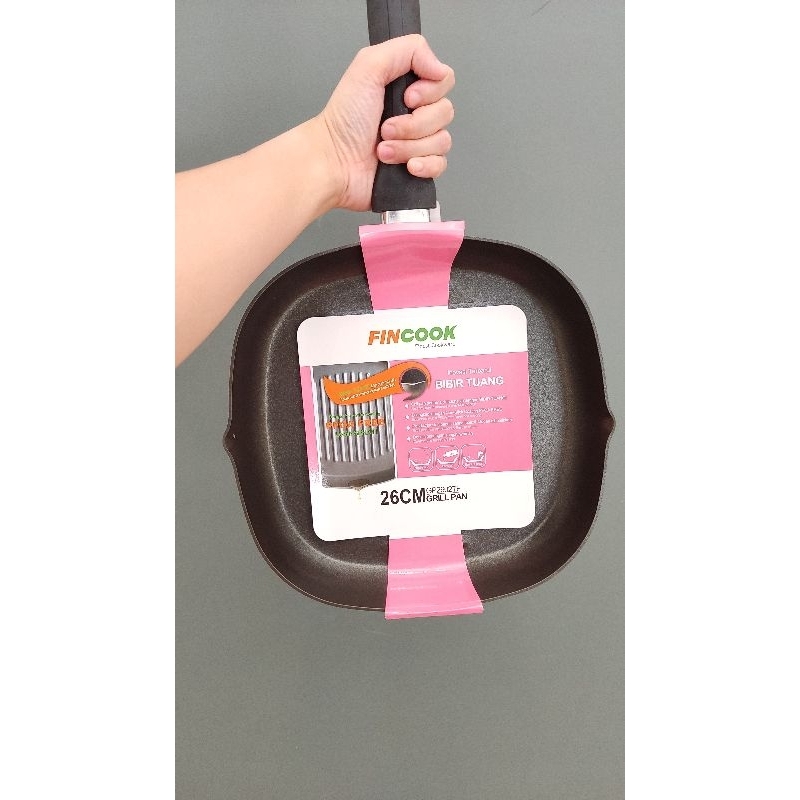 PROMO WAJAN // TEFLON // FINCOOK  // TEFLON PANGGANG // ROTI BAKAR // DAGING // GRILLPAN // UKURAN 2