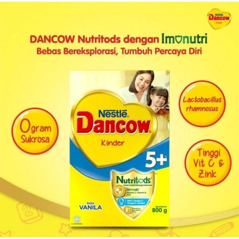 

Dancow 5+ vanilla susu anak 5-12tahun box 350 Gram