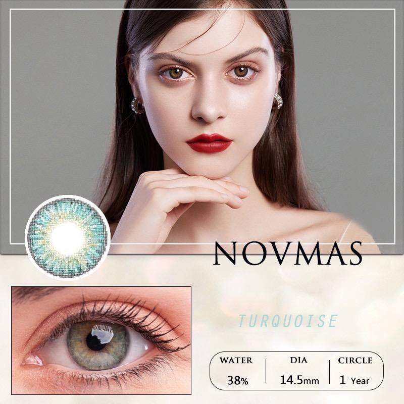 Softlens Novmas 14,2mm Seri 023-3T3F Contact Lenses The Most Hot Selling 12 Colors Eye Color / Kontak Lens No Minus