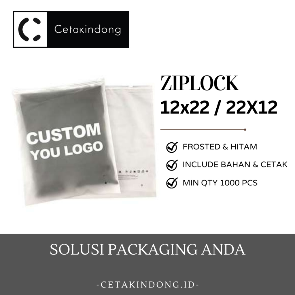 

Zipper Bag Pouch / Travel Ziplock Mika 12 x 22 Premium Custom Design