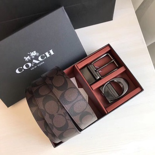 [Instant/Same Day] 64839  COACH original single new belt double-sided dual-purpose buckle can be twisted freely according to the style of the pants, simple and generous, very practical size 120 cm long 3.8 cm wide  108-CHB864839-6 nanpidai