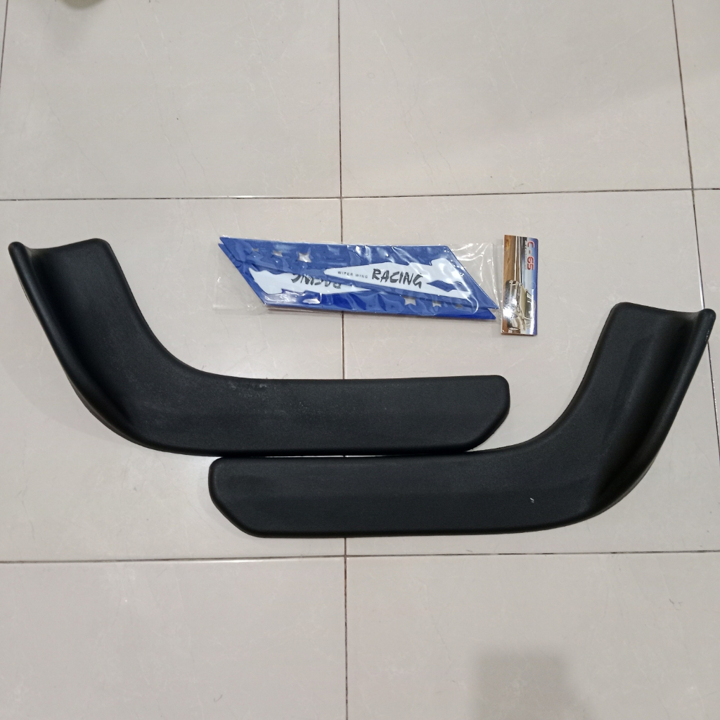 1 Pasang Wing Wiper Racing &amp; Winglet Lips Bumper Universal Truck Mobil