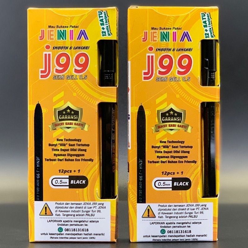 

Pulpen / Bolpen semi gel JENIA J99 0,5 1Pack