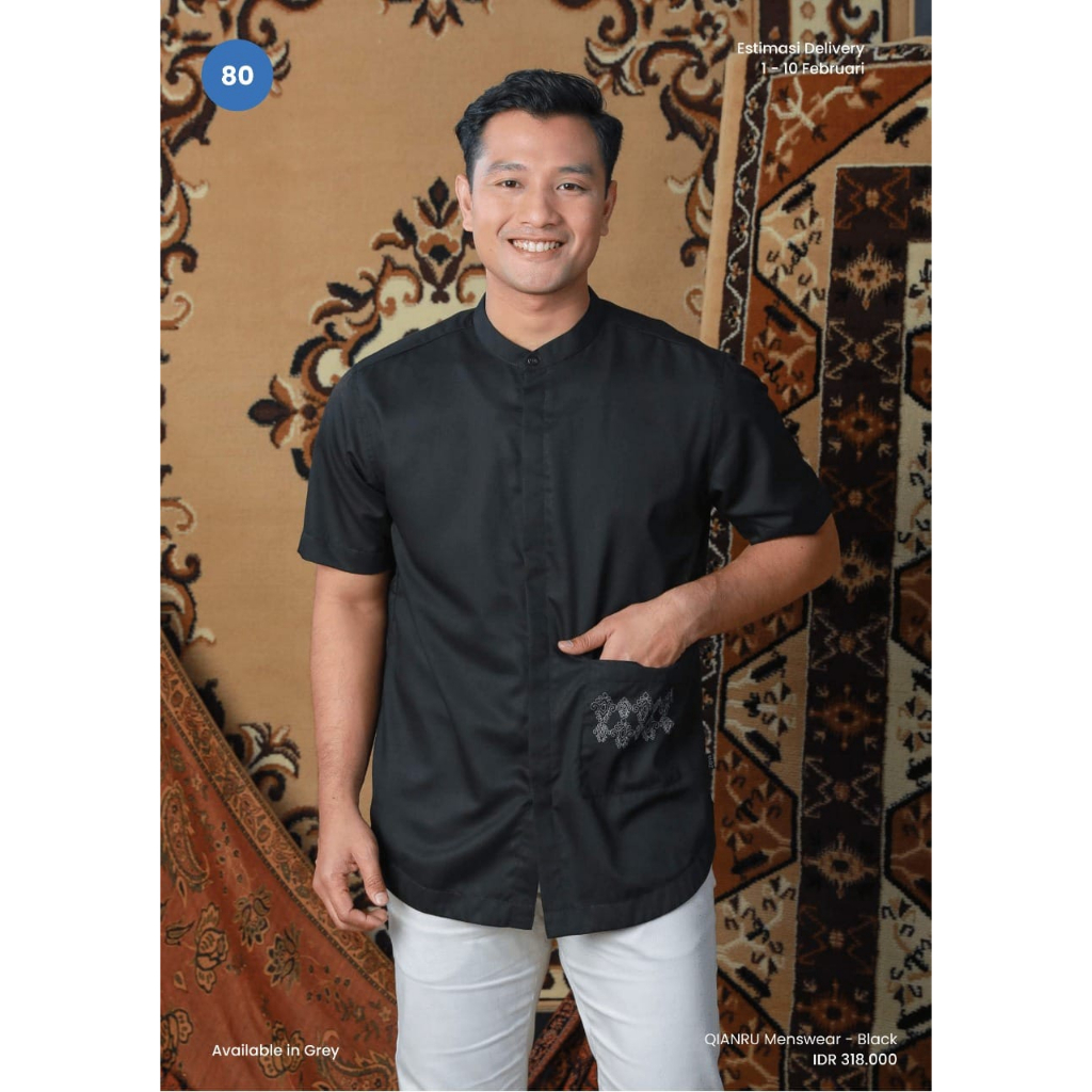 Zoya Koko Atasan Muslim Pria Qianru  Menswear